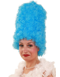 PartyXplosion Pruik Curly hoog  turquoise