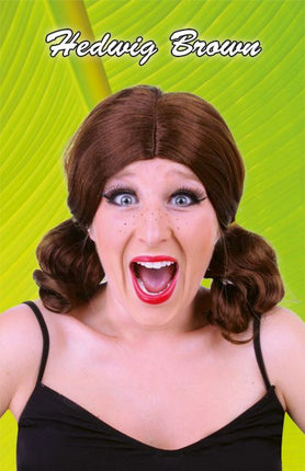 PartyXplosion Pruik Hedwig bruin