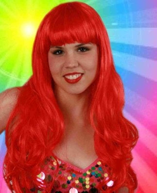 PartyXplosion Pruik lang haar rood