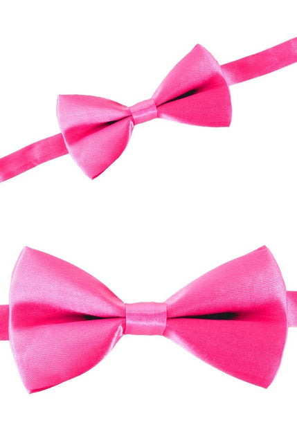 PartyXplosion Roze strik satijn luxe 12 x 6.5 cm