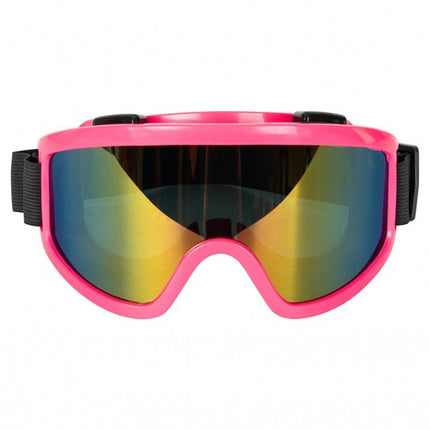 PartyXplosion Skibril roze jaren 80 neon UV-bescherming