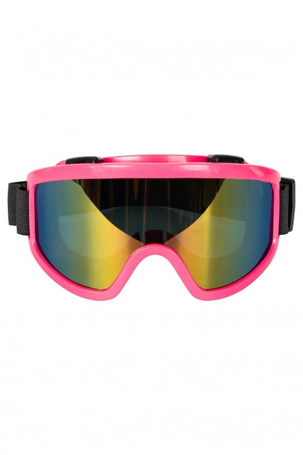 PartyXplosion Skibril roze jaren 80 neon UV-bescherming