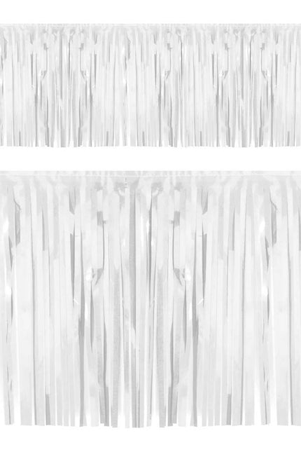 PartyXplosion Slierten folie guirlande wit 6mtr