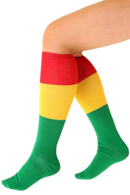PartyXplosion Sokken rood/geel/groen