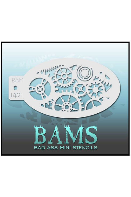 PartyXplosion Steampunk schmink sjabloon tandwielen