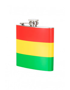 PartyXplosion Veldfles rood geel groen gestreept 500ml