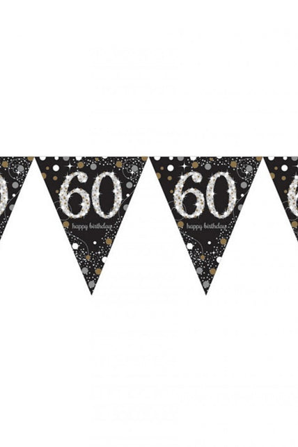 PartyXplosion Vlaggenlijn 60 jaar Sparkling gold