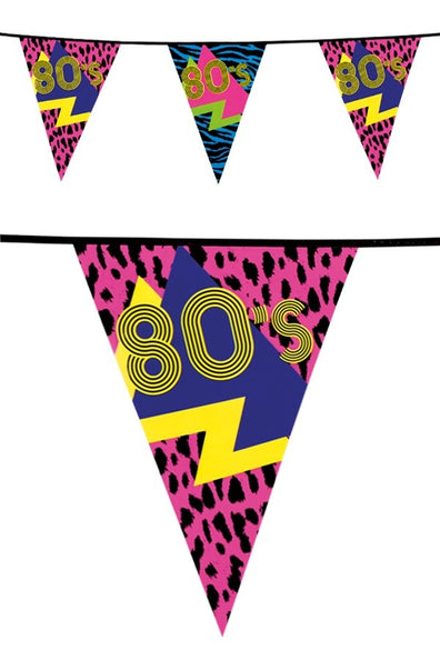 PartyXplosion Vlaggenlijn  80 's  6 meter