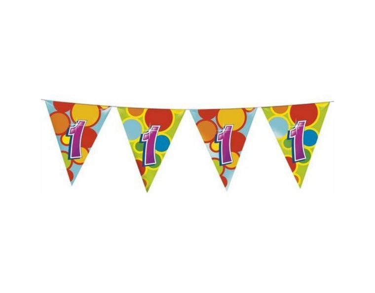 PartyXplosion Vlaggenlijn leeftijd 1 jaar 10 meter