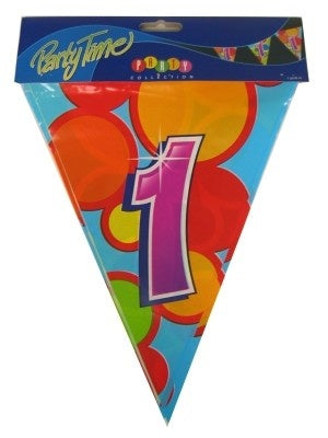 PartyXplosion Vlaggenlijn leeftijd 1 jaar 10 meter