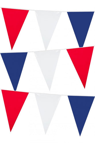 PartyXplosion Vlaggenlijn rood/wit/blauw  10  meter