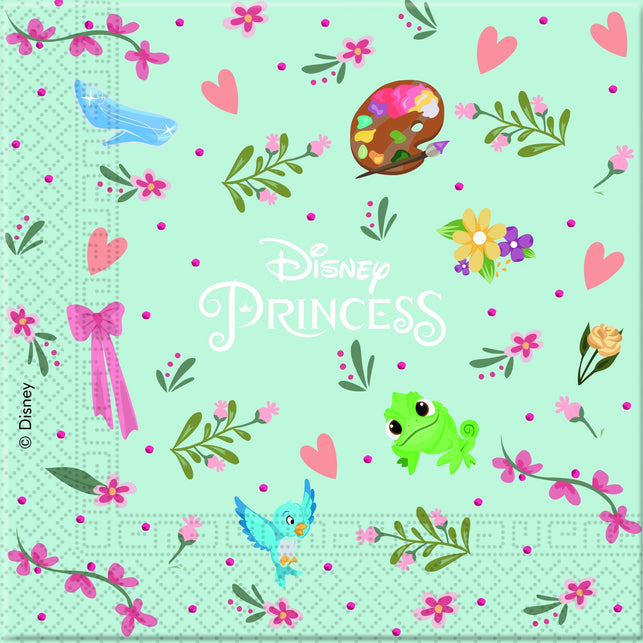 Procos Disney Princess 20 dubbellaags gekleurde papieren servetten 33x33cm