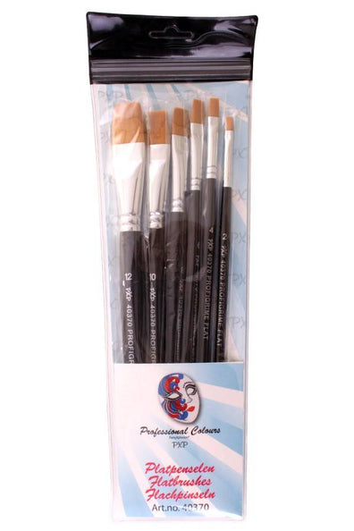 PXP Professional Colours PXP Penselen set plat model Flat profigrime
