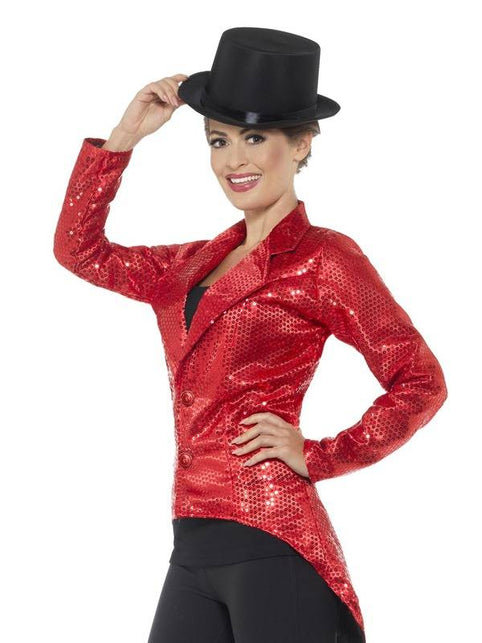 Smiffys Rode slipjas met glitters