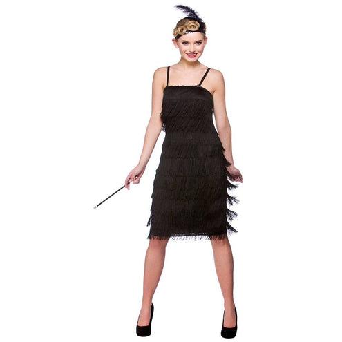 Wicked Costumes Charleston jurkje Showtime in zwart