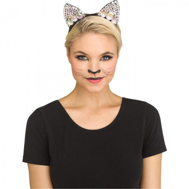 Wicked Costumes Diadeem oren kat met glitters