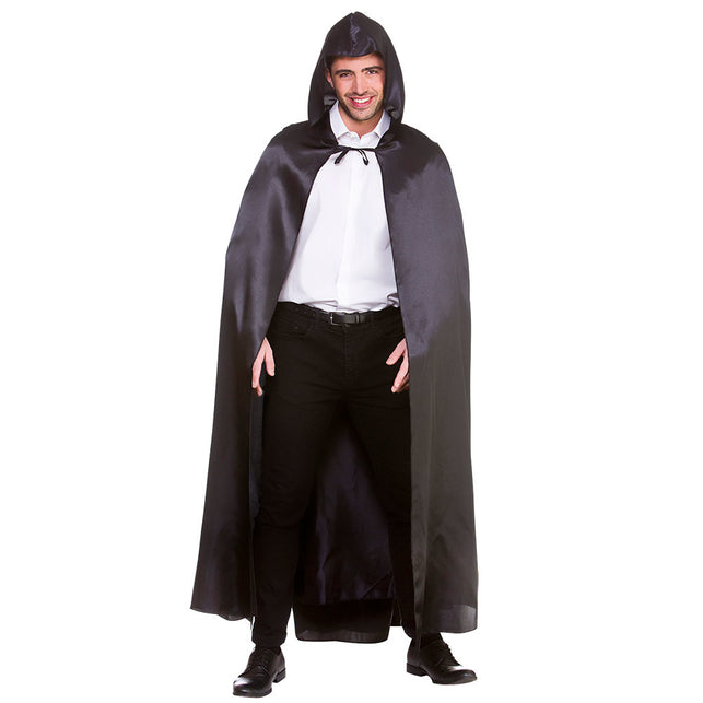 Wicked Costumes Dracula cape met kap satijn 140cm