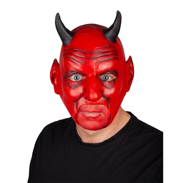Wicked Costumes Duivelmasker Luficer met hoorntjes