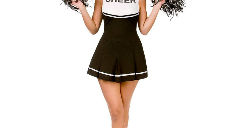 Wicked Costumes Hoge School Cheerleader pak in zwart