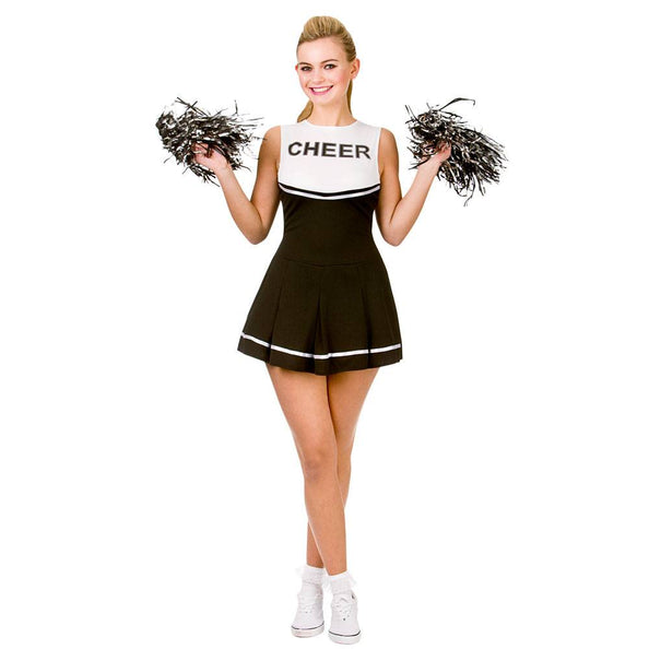 Wicked Costumes Hoge School Cheerleader pak in zwart