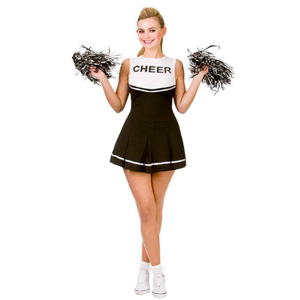 Wicked Costumes Hoge School Cheerleader pak in zwart
