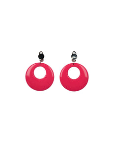 Wicked Costumes Jaren 80 oorbellen Elsa neon roze