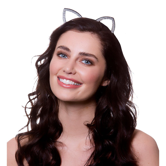 Wicked Costumes Katten oren met nep diamanten