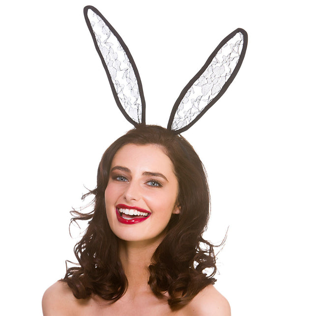 Wicked Costumes Konijnen hoofdband kant