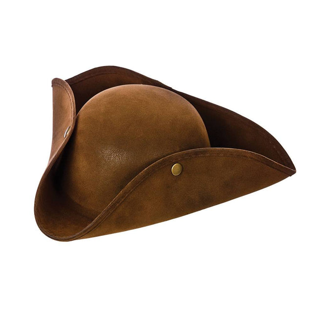 Wicked Costumes Luxe bruine suede piratenhoed