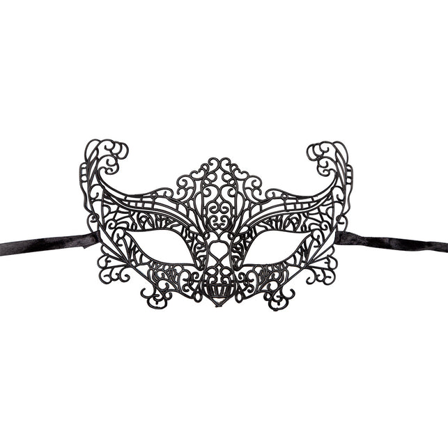 Wicked Costumes Mooi zwart metaallook masker Annet