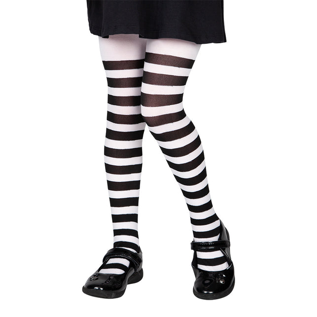 Wicked Costumes Panty kind Mila zwart wit gestreept