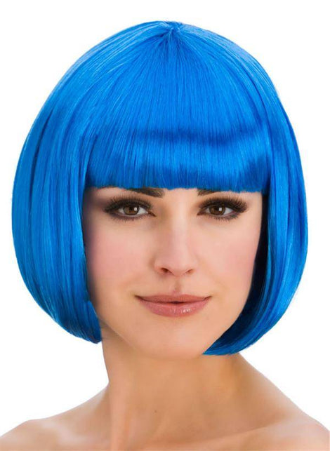 Wicked Costumes Pruik Diva boblijn blauw
