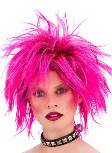 Wicked Costumes Punker pruik Nina neon roze