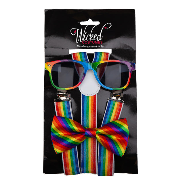 Wicked Costumes Regenboog verkleed set volwassenen