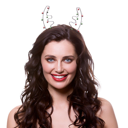 Wicked Costumes Rendier diadeem met kerstballen