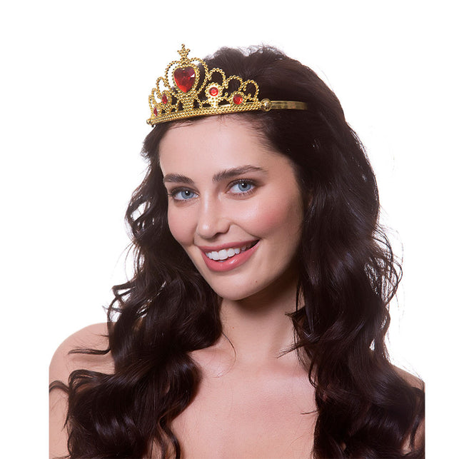 Wicked Costumes Tiara met gouden kroon