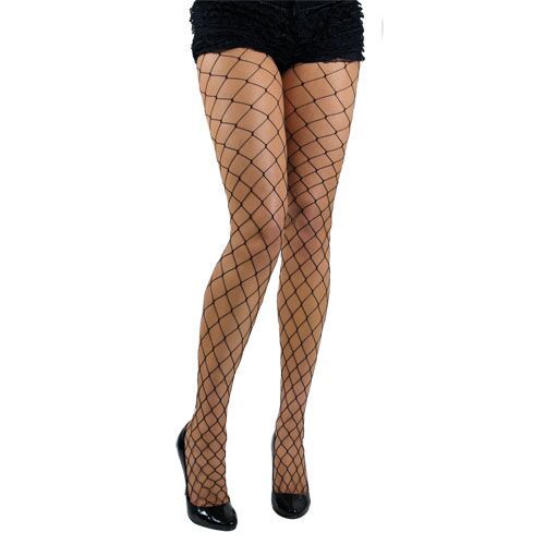 Wicked Costumes Visnet panty grove maas in zwart