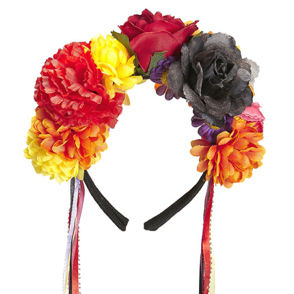 Widmann SRL Day of the dead hoofdband bloemen