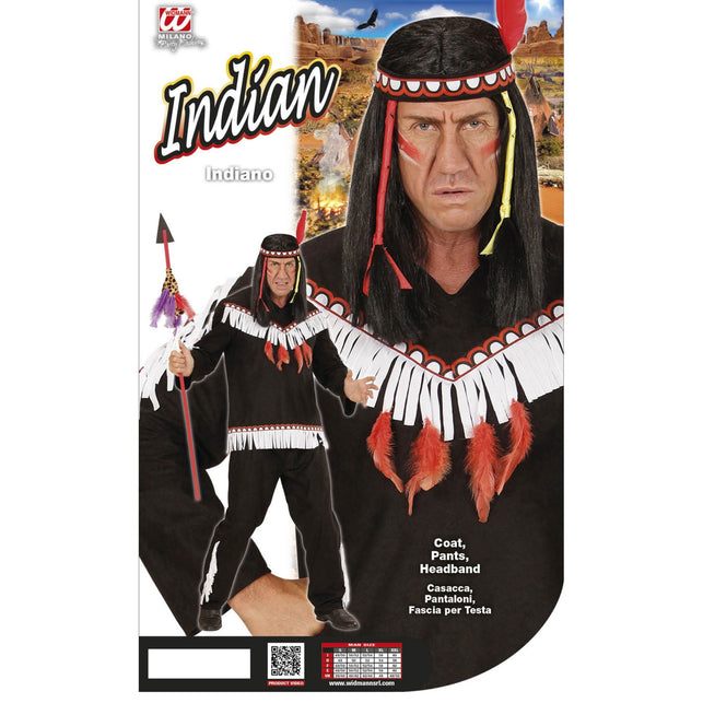 Widmann SRL Indianen kostuum zwart Jones maat S