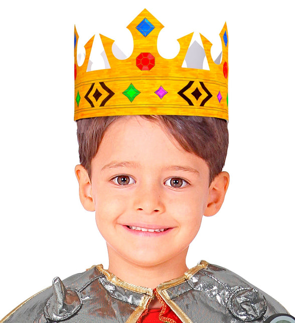 Widmann SRL Set van 6 beschilderbare kronen, 3 soorten assorti